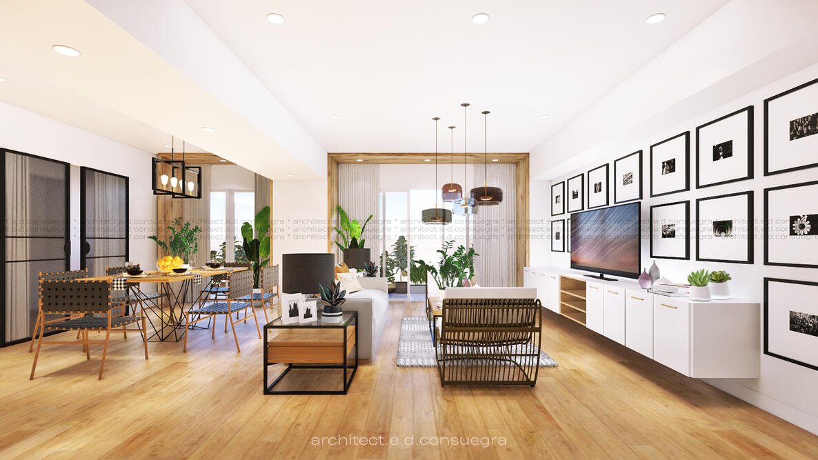 The Mondrian Residences Interior Fit-out | Living and Dining Area