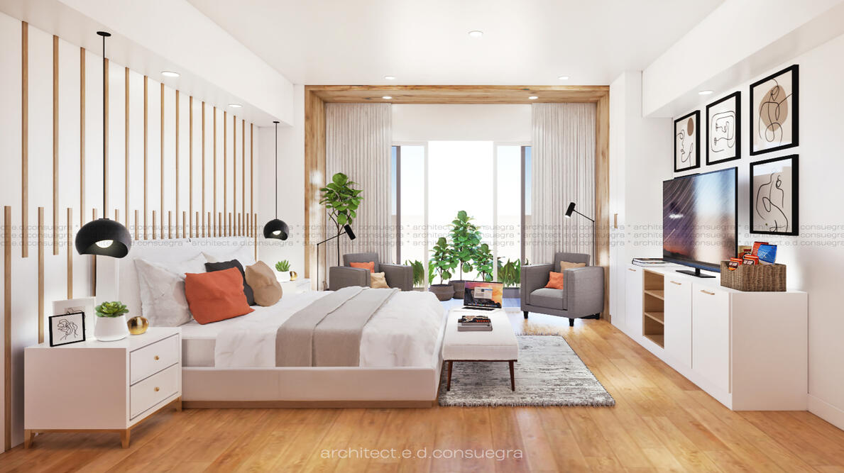 The Mondrian Residences Interior Fit-out | Master Bedroom